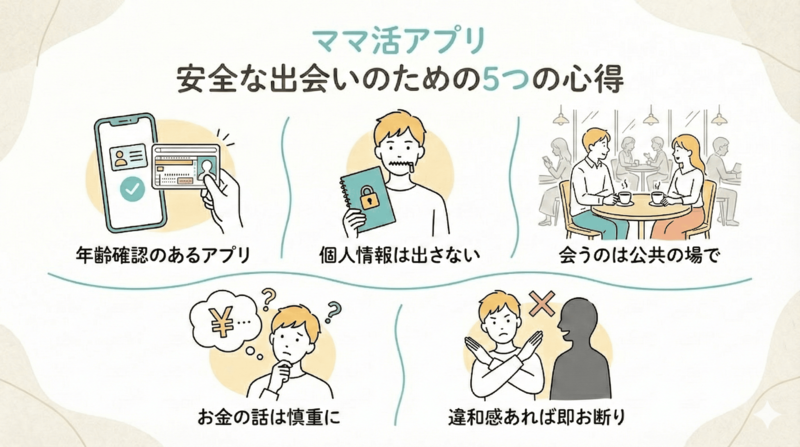 ママ活アプリを使うときの注意点とリスク
