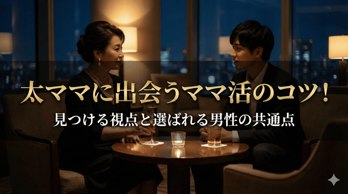 太ママに出会うママ活のコツ!