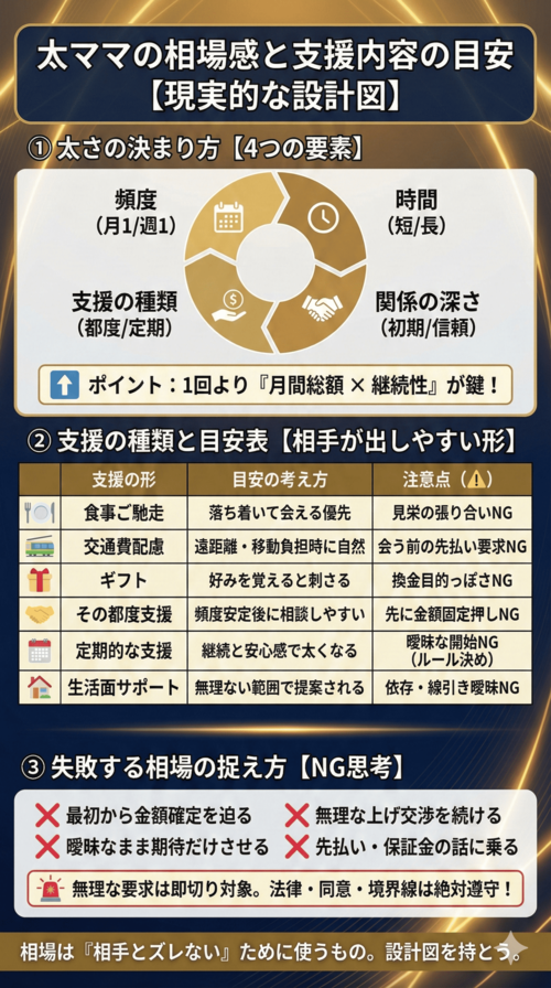太ママの相場感と支援内容の目安
