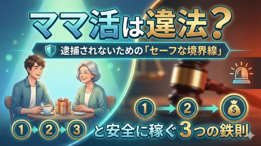 ママ活は違法？逮捕されないための「セーフな境界線」と安全に稼ぐ3つの鉄則