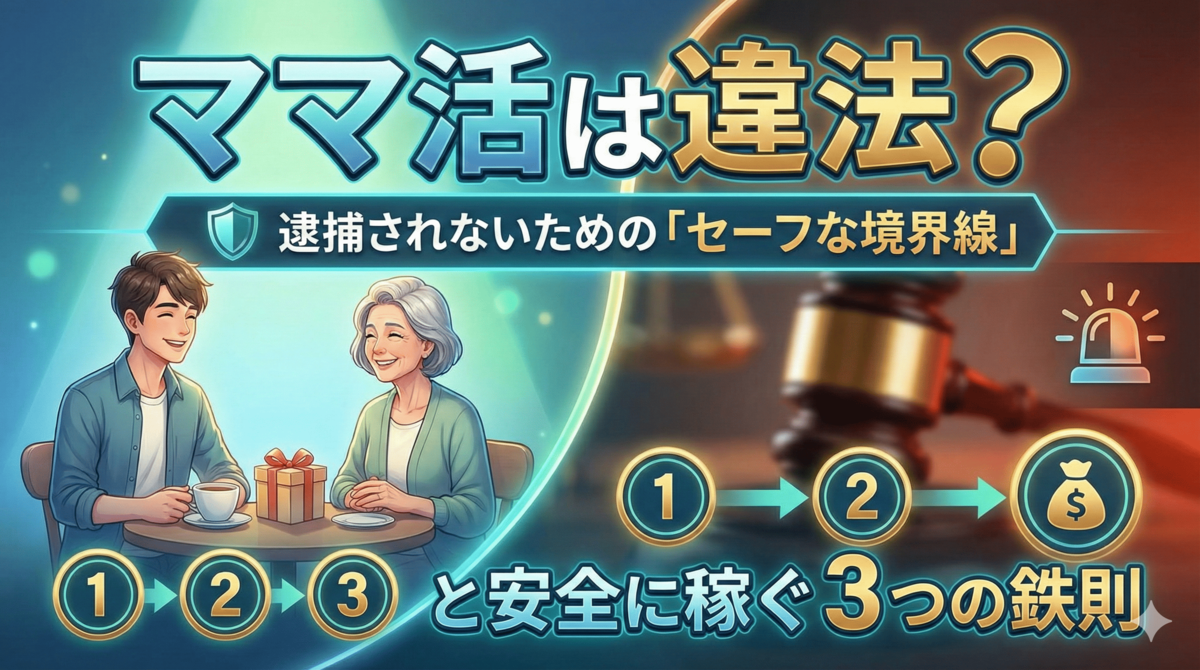 ママ活は違法？逮捕されないための「セーフな境界線」と安全に稼ぐ3つの鉄則