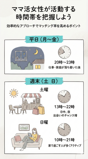 ママ活女性が活動する時間帯を把握しよう