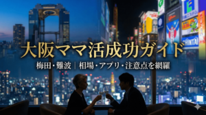 大阪(梅田・難波)でママ活を成功させるには？相場・おすすめアプリ・地雷エリアを徹底解説